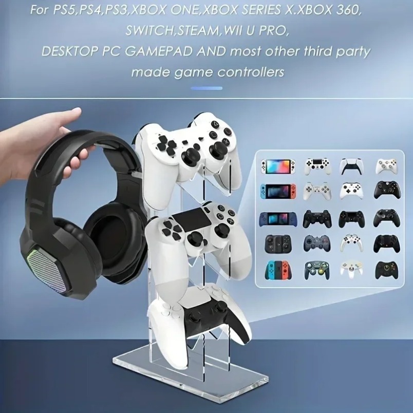 Game Storage Rack 3 Tier Contr - đánh giá và giá Desk Setup Headphones