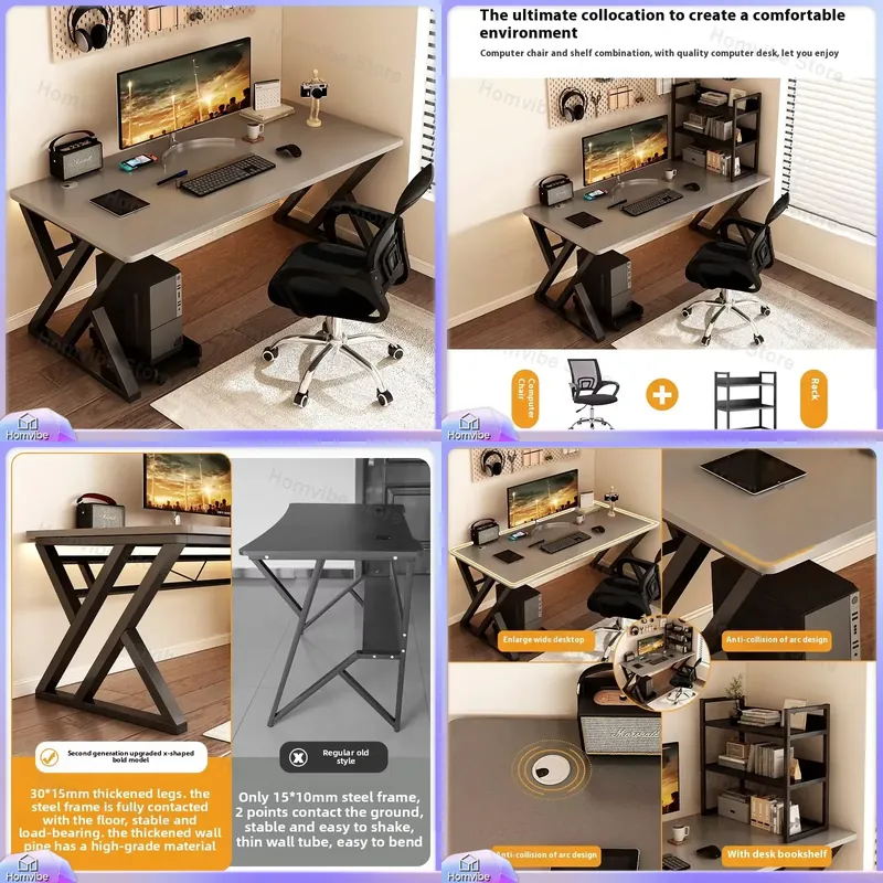 Modern Wooden Computer Desk fo - đánh giá và giá L Shaped Desk Setup