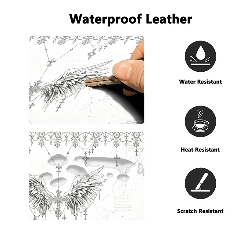 Leather Mousepad Black White A - đánh giá và giá Desk Setup Ergonomic