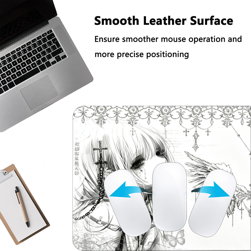 Leather Mousepad Black White A - đánh giá và giá Desk Setup Ergonomic