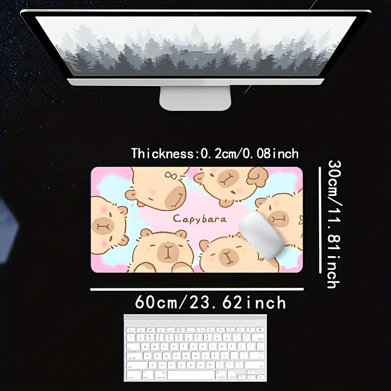 Stylish Cute Cartoon Capybara  - đánh giá và giá Desk Setup For Office