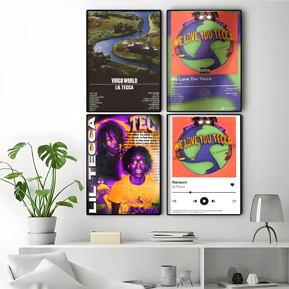 L-Lil Tecca Album Cover Art Hi - đánh giá và giá Desk Setup Poster