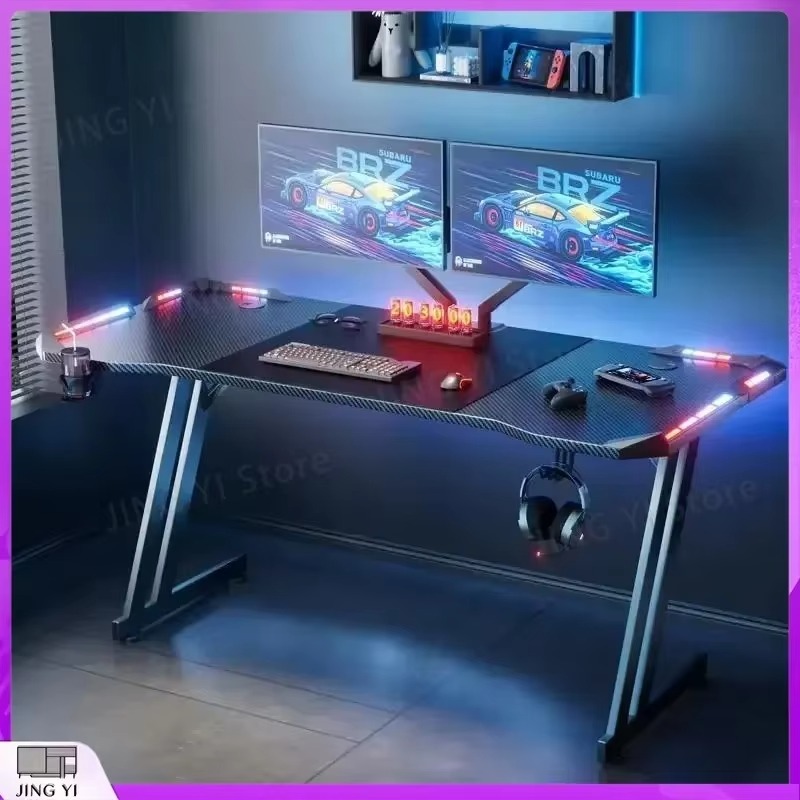 Gaming Desk with LED Lights Ca - đánh giá và giá Desk Setup Headphones