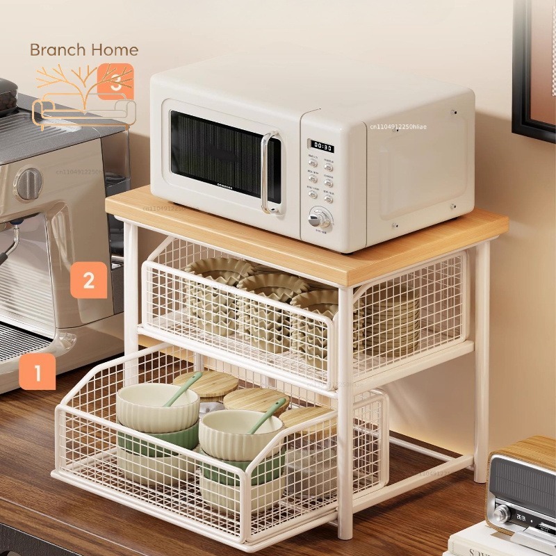 Kitchen Microwave Storage Rack - đánh giá và giá Drawer Organizer Bamboo