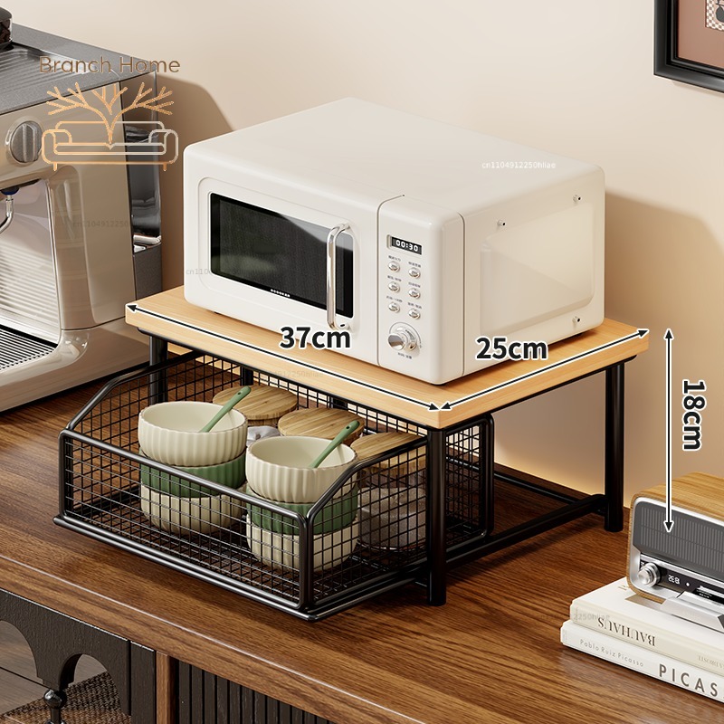 Kitchen Microwave Storage Rack - đánh giá và giá Drawer Organizer Bamboo