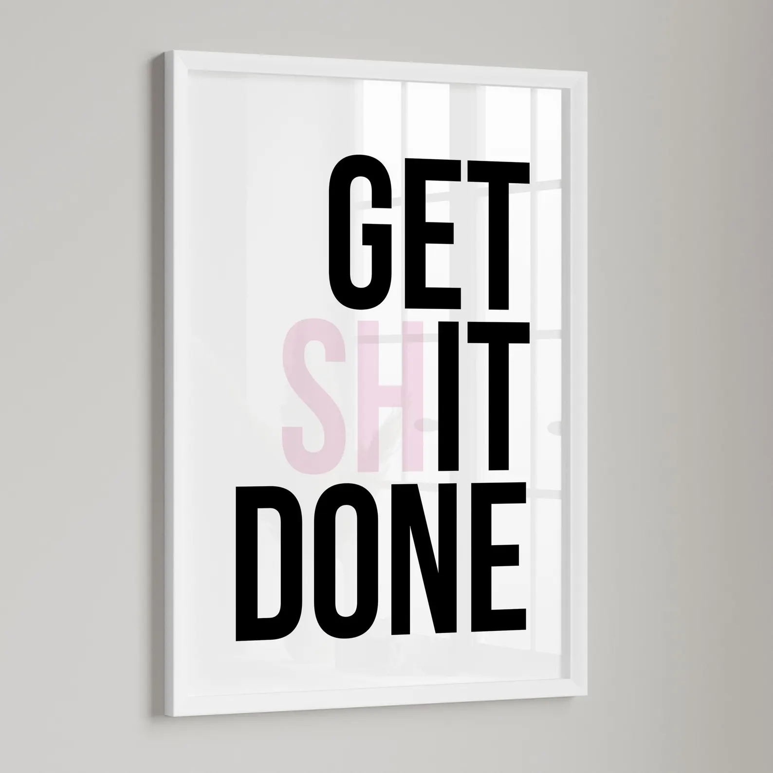 Get Shit Done, Office Art, Mot - đánh giá và giá Desk Setup Poster