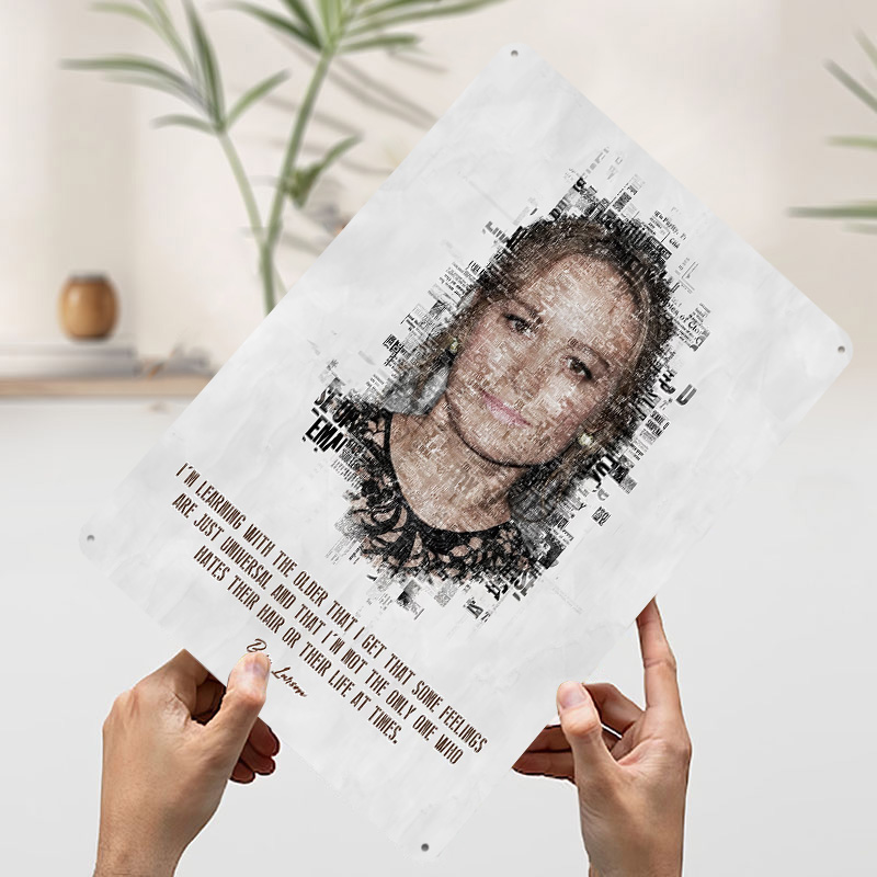 Brie Larson Quote Art Tin Post - đánh giá và giá Desk Setup Poster