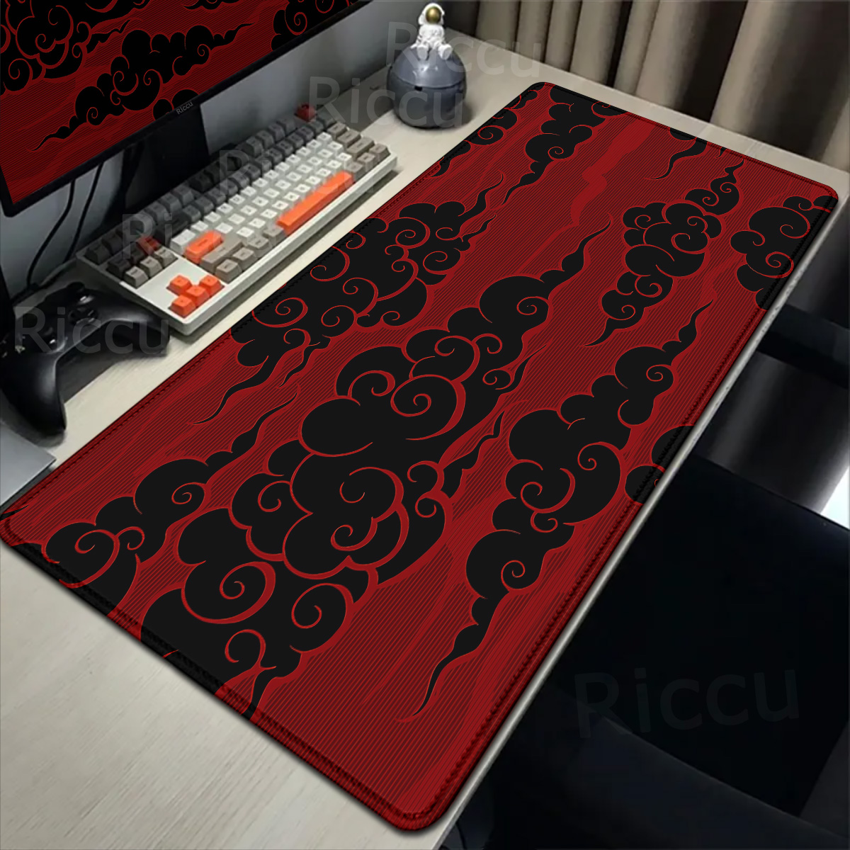 Large Red Cloud Gamer Mousepad - đánh giá và giá Desk Setup Red