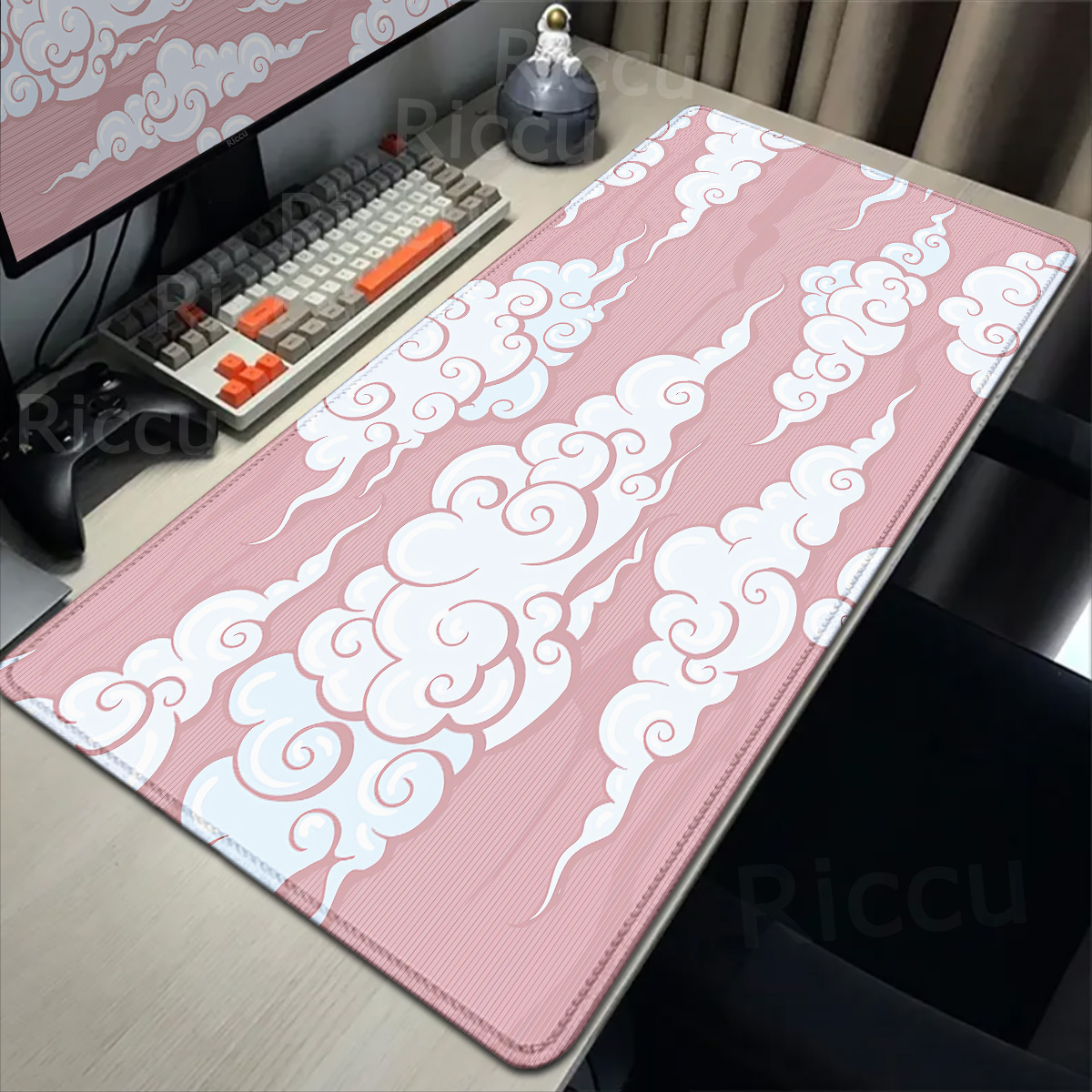 Large Red Cloud Gamer Mousepad - đánh giá và giá Desk Setup Red